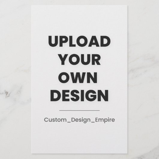Upload Your Own Design Here | Custom Template Briefpapier (Vorderseite)