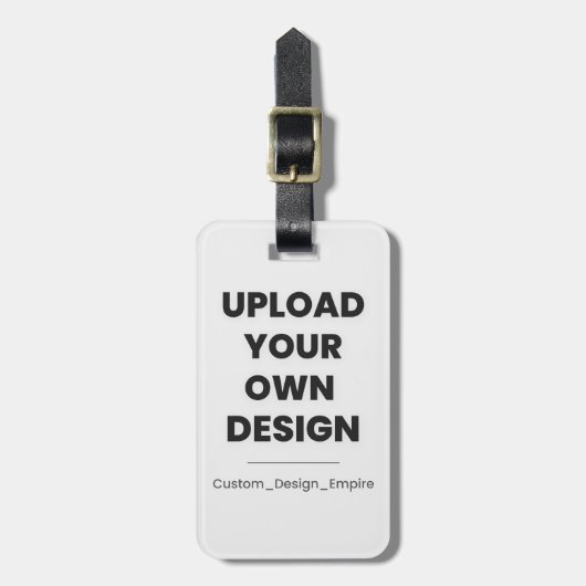 Upload Your Own Design Here | Custom Template Gepäckanhänger (Vorderseite vertikal)
