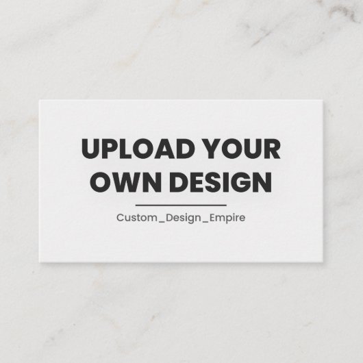 Upload Your Own Design Here | Custom Template Rabattkarte (Vorderseite)