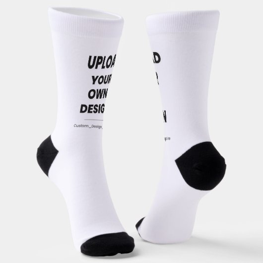 Upload Your Own Design Here | Custom Template Socken (Gewinkelt)