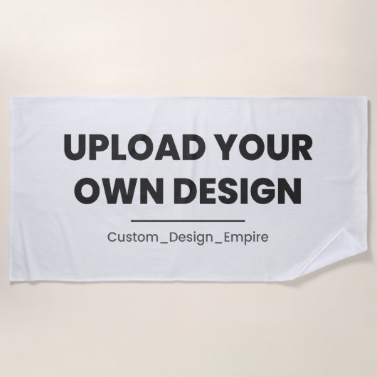 Upload Your Own Design Here | Custom Template Strandtuch (Vorderseite)