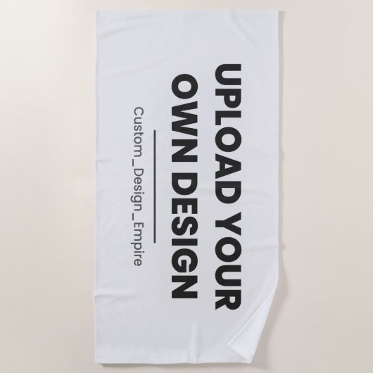 Upload Your Own Design Here | Custom Template Strandtuch (Vorderseite)