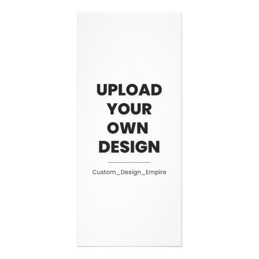 Upload Your Own Design Here | Custom Template Werbekarte (Vorne)