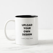 Upload Your Own Design Here | Custom Template Zweifarbige Tasse (Links)