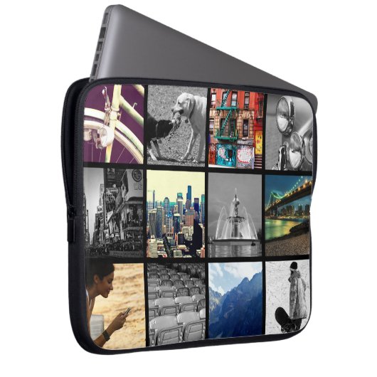 Upload-your-own-Foto Collage Notebook-Sieb Laptopschutzhülle (Vorne Rechts)