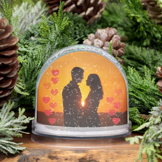 Upload your photo Couple heart Snow Globe Schneekugeln (Winter)