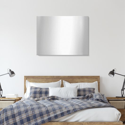 Upload Your Photo to Blank Luxe Silver Background Leinwanddruck (Insitu (Schlafzimmer))