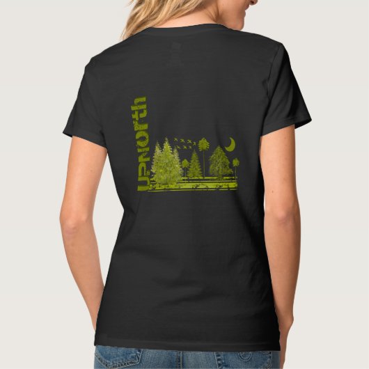 UPNorth Grunged Pines Moon - Up North T - Shirt (Rückseite)