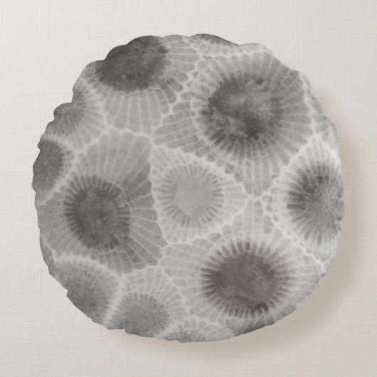 UpNorth Petoskey Stone Pattern Rundes Kissen (Vorderseite)