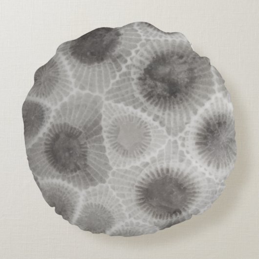 UpNorth Petoskey Stone Pattern Rundes Kissen (Rückseite)