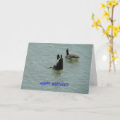 Upper Down Goose, Geburtstag Karte (Gelbe Blume)