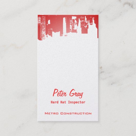 Upper Downtown Mitternacht New Gray Dient Visitenkarte (Vorderseite)