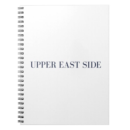 Upper East Side Spiralblock Notizbuch Notizblock (Vorderseite)