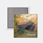 Upper Falls Covered Bridge, Vermont Magnet (Vorderseite/Rückseite)