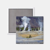 Upper Geyser Becken, Yellowstone Nationalpark, USA Magnet (Vorderseite/Rückseite)