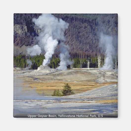 Upper Geyser Becken, Yellowstone Nationalpark, USA Magnet (Vorne)