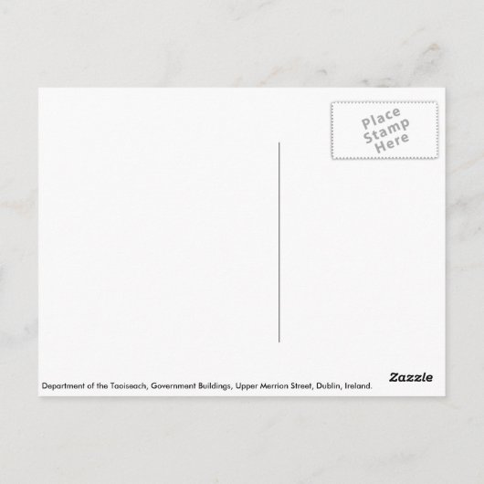 Upper Merrion Street, Dublin Irland Postkarte (Rückseite)