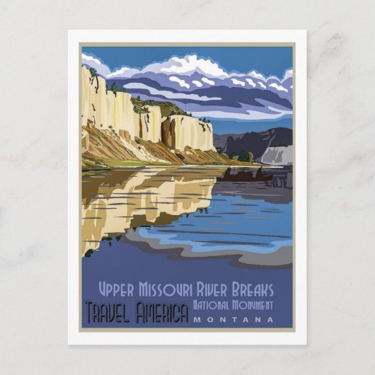 Upper Missouri River Breaks, Nationaldenkmal Postkarte (Vorderseite)