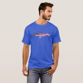 Upper Peninsula UP American Flag Yooper USA T-Shirt (Vorne ganz)