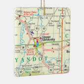 Upper Sandusky OH Karte Keramikornament (Rechts)
