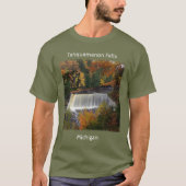 Upper Tahquamenon Falls fallen Shirt weißen Buchst (Vorderseite)