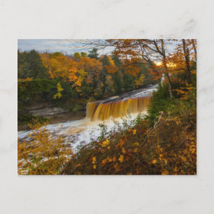 Upper Tahquamenon Falls, Herbst, Michigan Postkarte