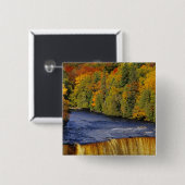 Upper Tahquamenon Falls in UP Michigan Button (Vorne & Hinten)