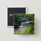 Upper Tahquamenon Falls Staat Park, MI Button (Vorne & Hinten)