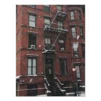 Upper West Side Brownstone Fire Escape NYC Schnee