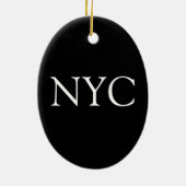 Upper West Side Brownstone Fire Escape NYC Schnee Keramik Ornament (Hinten)