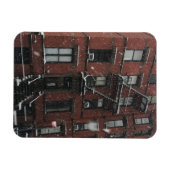 Upper West Side Brownstone Fire Escape NYC Schnee Magnet (Horizontal)