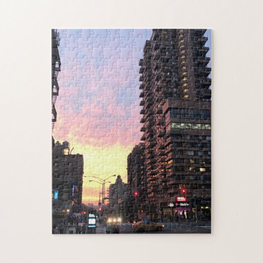Upper West Side Sunset NYC New York Foto Puzzle (Vertikal)