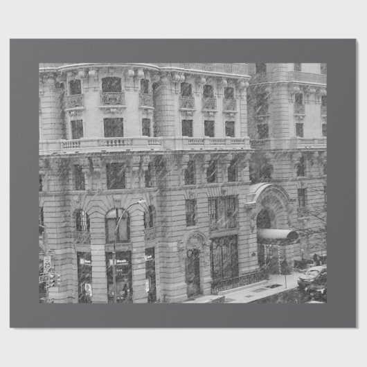 Upper West Side Winter Verpackungspapier Geschenkpapier (Flach)
