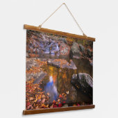 Upper Whiteoak Falls, Shenandoah National Park, VA Wandteppich Mit Holzrahmen (Gewinkelt)