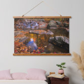 Upper Whiteoak Falls, Shenandoah National Park, VA Wandteppich Mit Holzrahmen (Schlafzimmer)