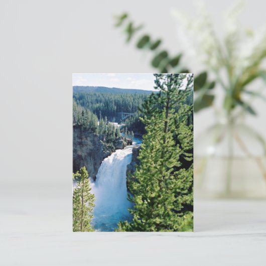 Upper Yellowstone Falls Postkarte (Stehend Vorderseite)