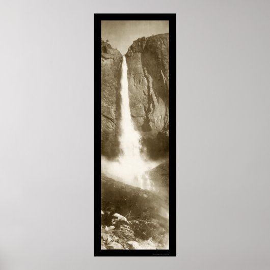 Upper Yosemite Falls Foto 1908 Poster (Vorne)