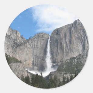 Upper Yosemite Falls Runder Aufkleber