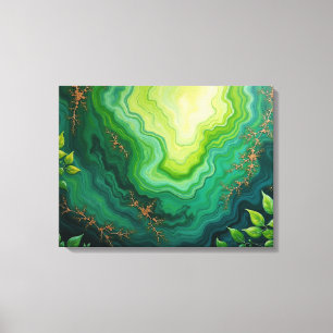 Üppige Adern – 24"x18" Dschungelfluss Abstractes F Leinwanddruck