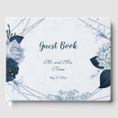 üppige bläuliche Marinebarnen und staubige Blumen  Gästebuch (Vorderseite)