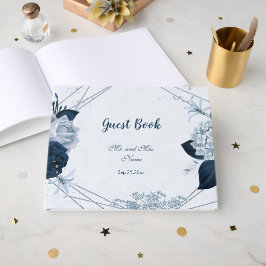 üppige bläuliche Marinebarnen und staubige Blumen Gästebuch