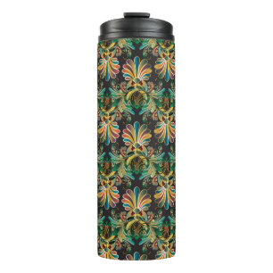 Üppige Blumen Luxus Tapete Thermosbecher