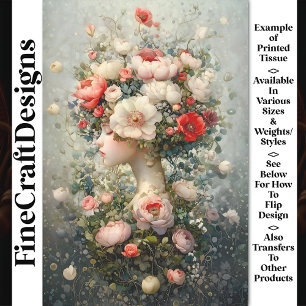 Üppige Blumen + Mutter Natur AG6 Decoupage Seidenpapier