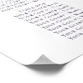 üppige Blüten | Lila rosa 10 obere Sitztabelle Poster (Ecke)