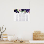 üppige Blüten | Lila rosa 10 obere Sitztabelle Poster (Küche)