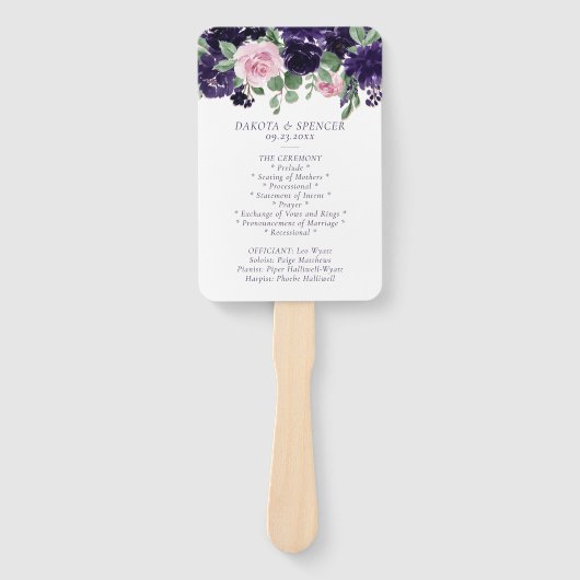 üppige Blüten | Lila Rosengarten-Programm Fächer (Vorderseite)