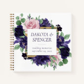 üppige Blüten | Lila und rosa Foto Gästebuch Notizblock (Vorderseite)