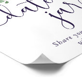 üppige Blüten | Lila und rosa Rosen Datum Jar Poster (Ecke)