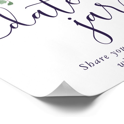 üppige Blüten | Lila und rosa Rosen Datum Jar Poster (Ecke)