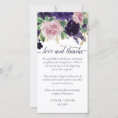 üppige Blüten | Lila und rosafarbenes Foto Dankeskarte (Vorderseite)